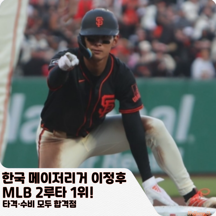 한국 메이저리거, <b>이정후</b> <b>MLB</b> <b>2루타</b> 1위! 타격·수비 모두 합격점