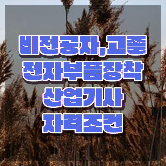  전자부품장착산업기사 시험 준비물 전자부품장착산업기사 시험자격 인강만 듣고 간단하게 완료한 후기