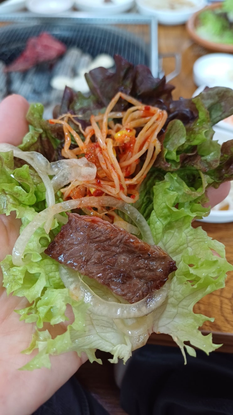  용인 외대 한우 맛집 용인한우마을 직접 기른 상추까지 GOOD
