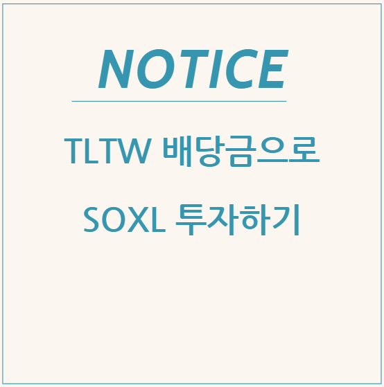  TLTW 배당금으로 SOXL 투자하기
