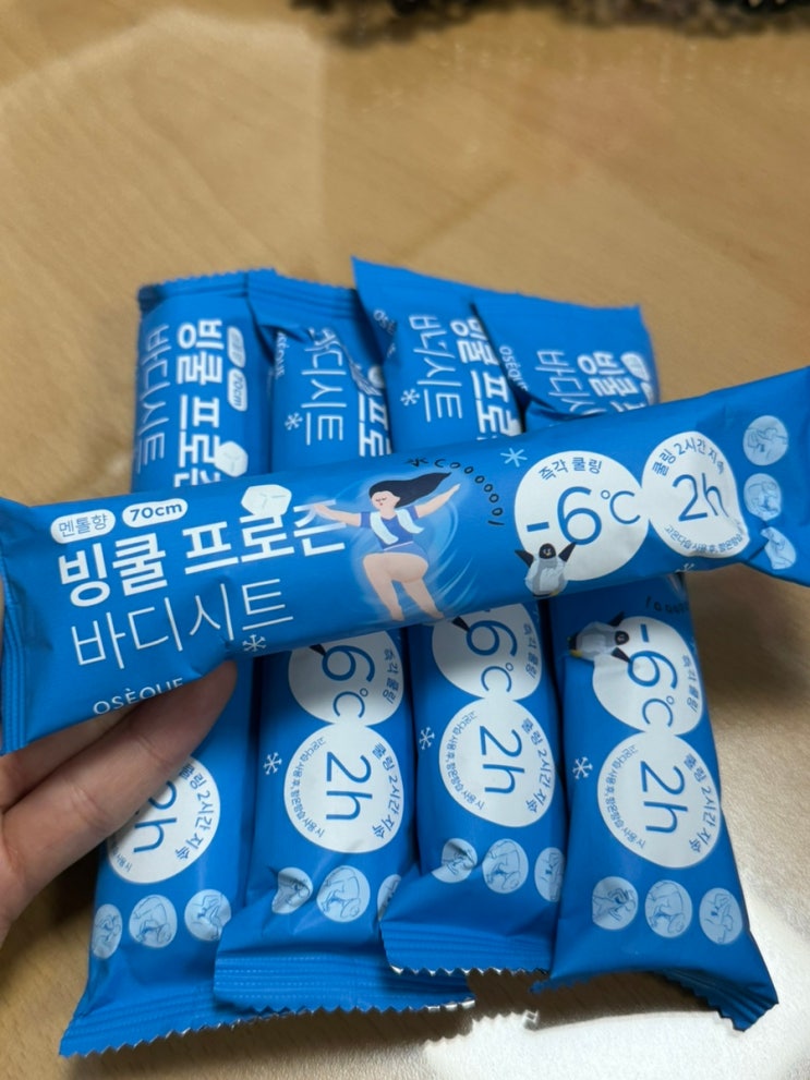  더운 날씨 더위에 편리한 휴대용 쿨링시트 쿨스카프 : 오제끄 빙쿨 프로즌 바디시트