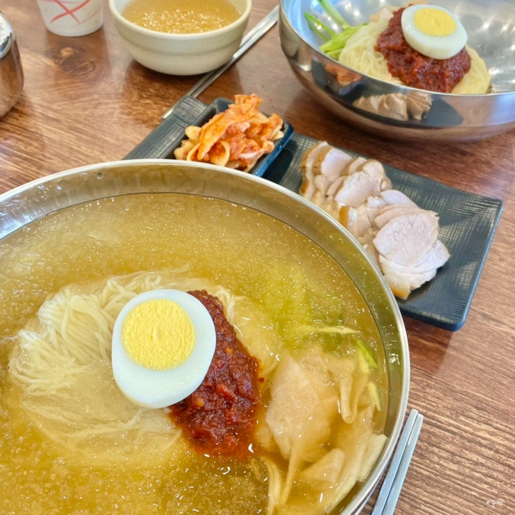  평택 안중 신상맛집 신안밀면 푸짐하고 시원한 밀면에 맛보기 수육 서비스까지!