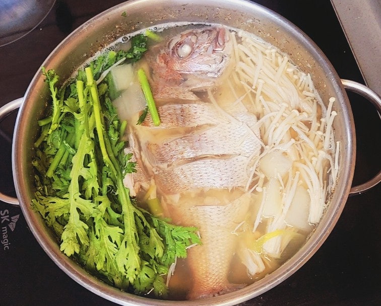 참돔 지리탕 만들기 참돔 맑은탕 매운탕 레시피