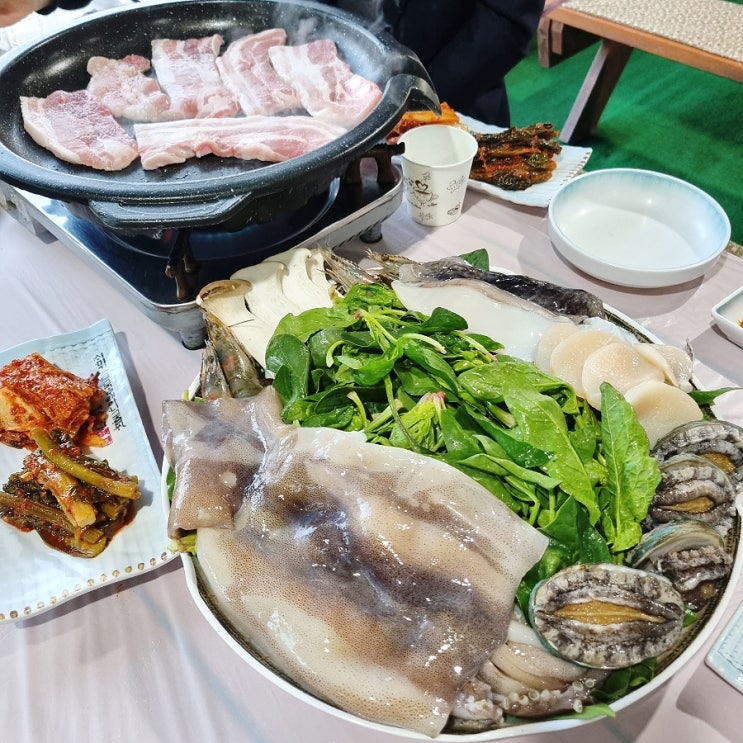  경도 세이지우드cc 맛집 바다웽이 삼합구이 후기