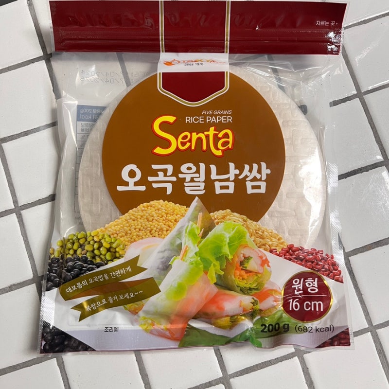오곡월남쌈 라이스페이퍼 1장 칼로리,일반 라이스페이퍼 원재료함량 차이점