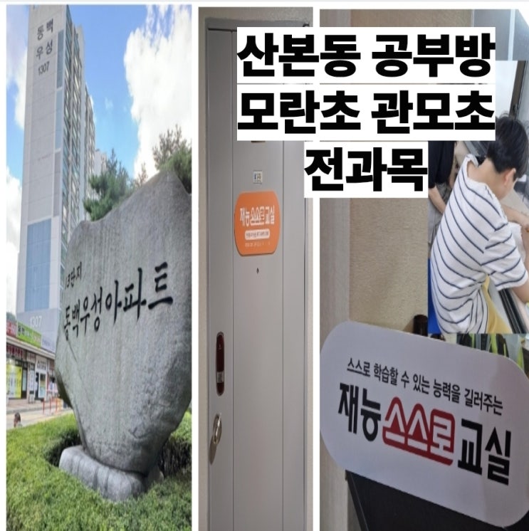  곡란초 관모초 산본동 공부방 추천 재능스스로교실 산본동백우성점