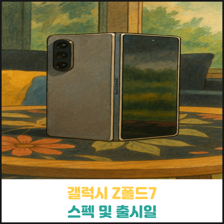 갤럭시 Z폴드7 스펙 및 출시일 갤럭시 Z폴드7 스펙 및 출시일