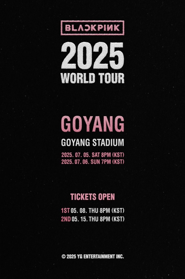 <b>블랙핑크</b>, 드디어 완전체로 귀환… 2025 <b>월드투어</b> ‘<b>고양</b>... 
