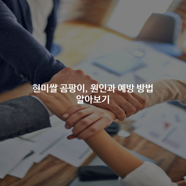 현미쌀 곰팡이, 원인과 예방 방법 알아보기