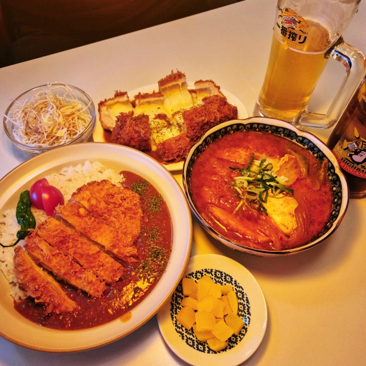  대전 둔산동 이자카야 카린지 린가네스낵바 생맥주에 카츠나베 후기