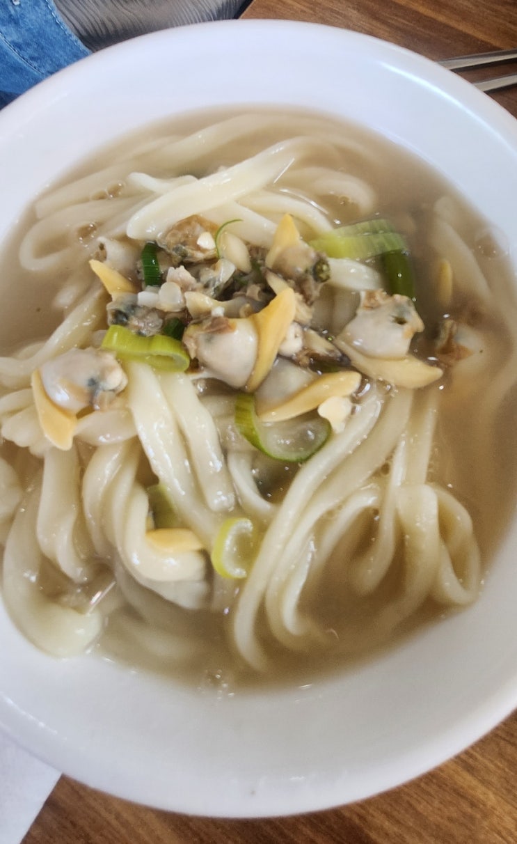  대부도 칼국수 맛집 솔밭 칼국수전문점 깐 바지락칼국수 대부도 파전