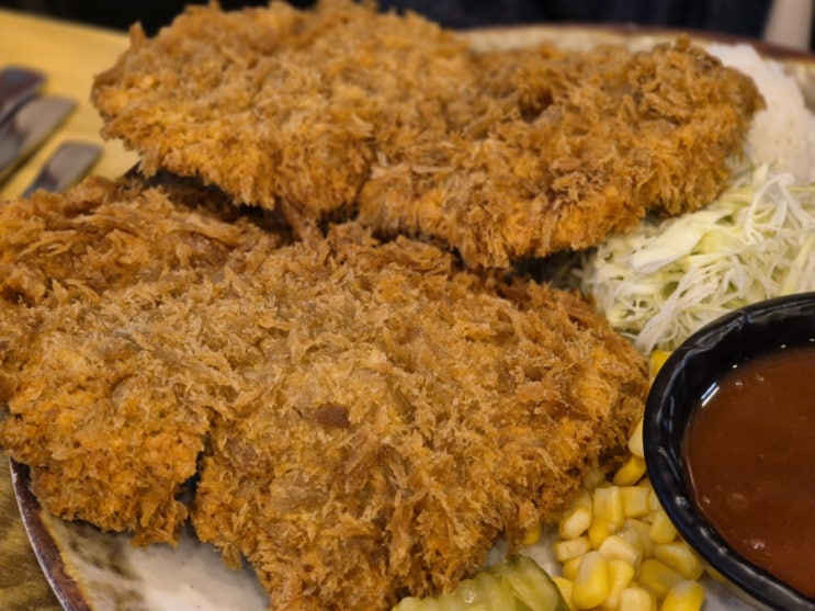  용인 죽전 수제돈까스 맛집 주누돈까스 냉면