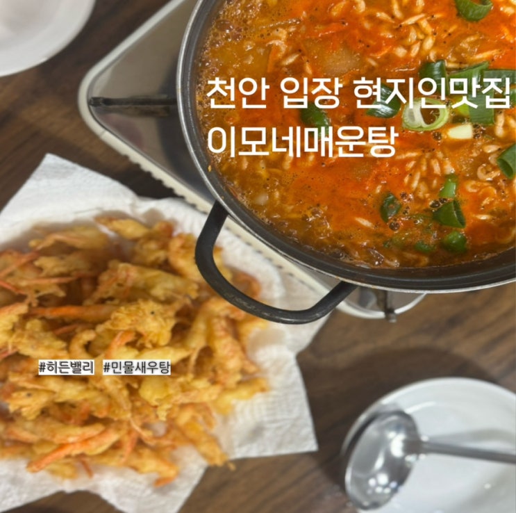 천안 입장 현지인맛집 히든밸리 근처 이모네매운탕