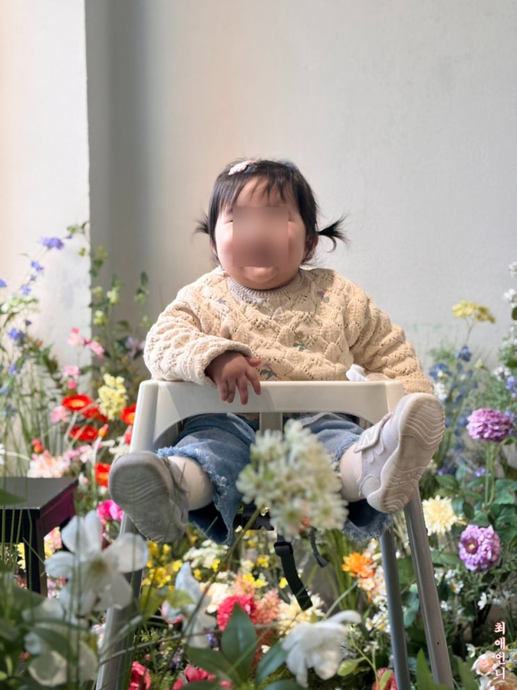  부천 식물카페 아기랑 다녀왔어요. 에이프 aip 꽃 포토존 카페