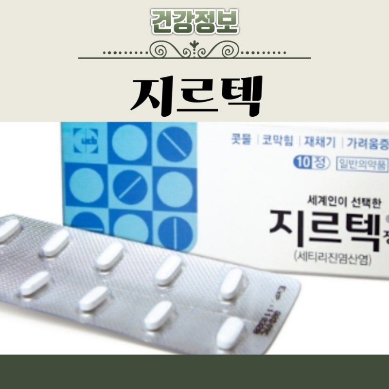 지르텍 효과 가격 2알 복용법 성분 부작용 어린이