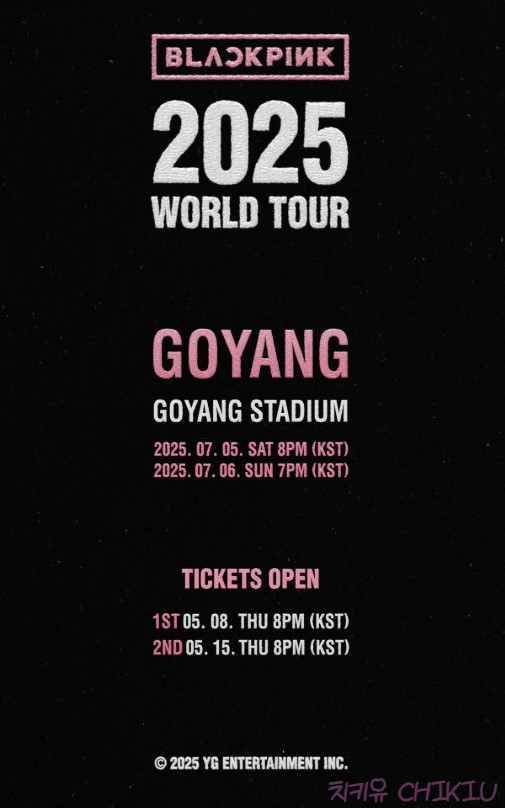  2025 블랙핑크 콘서트 월드투어 예매 정보 티켓 가격