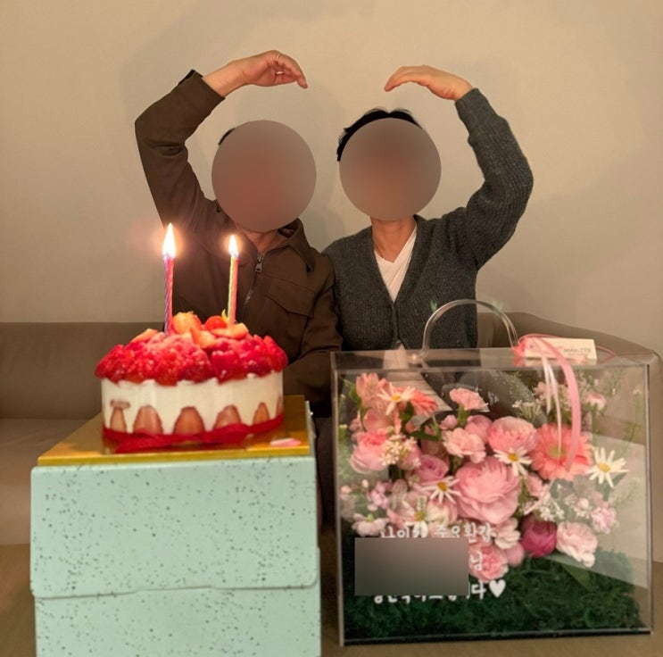  엄마 환갑 기념일 생화 아크릴백 송도 꽃다발 마르떼플라워 추천
