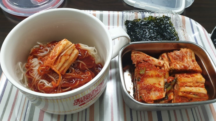  [직장인 도시락] 4월 7일 (월) 비빔국수