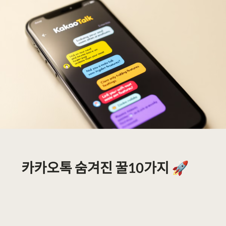 카카오톡 기능 총정리! 알아두면 유용한 10가지 꿀팁