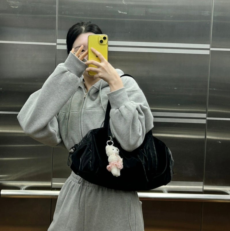 발레가방 여자헬스가방 추천 뉴발란스 글로시 리본 더플백 후기 (+발레 토슈즈 키링)