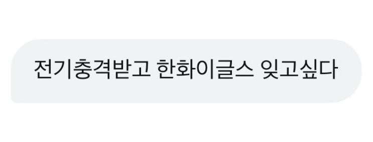 전기충격받고 <b>한화</b>이글스 잊고싶다