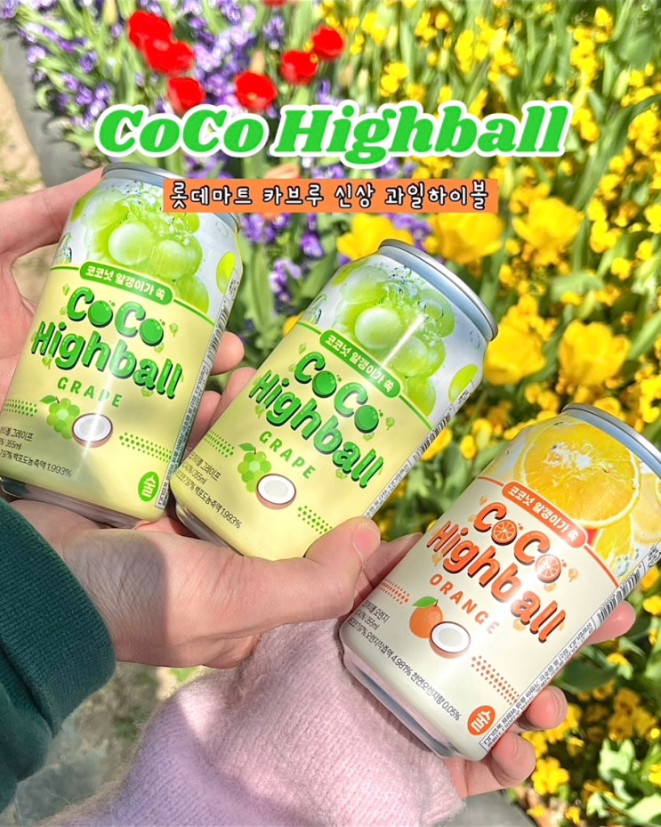  카브루 신상 과일하이볼 코코넛젤리 코코하이볼 청포도 오렌지 롯데마트 후기