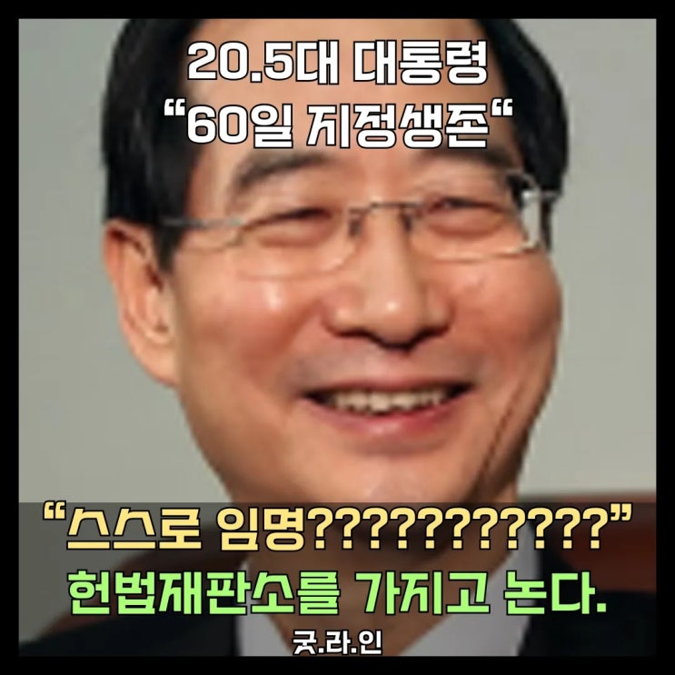 20.5대 대통령 스스로 임명했나? 60일 동안 대통령 행세 하겠다? 20.5대 대통령 스스로 임명했나? 60일 동안 대통령 행세 하겠다?