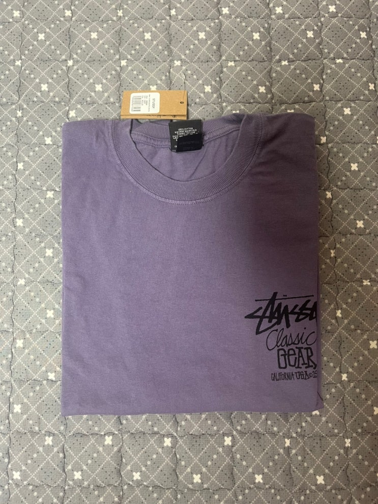 스투시 피그먼트 다이드 클래식 기어 티셔츠 그레이프 리뷰(Stussy Pigment Dyed Classic Gear T-shirt Grape)-1905084