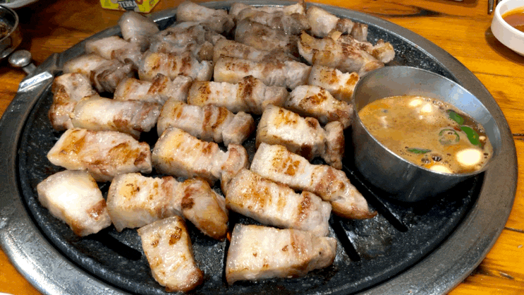  송도 미나리 삼겹살 맛집 송도어멍 오겹살 갓김치찌개