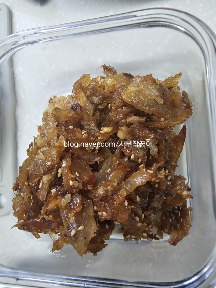  쥐포채볶음레시피(마요네즈로 부드럽게)