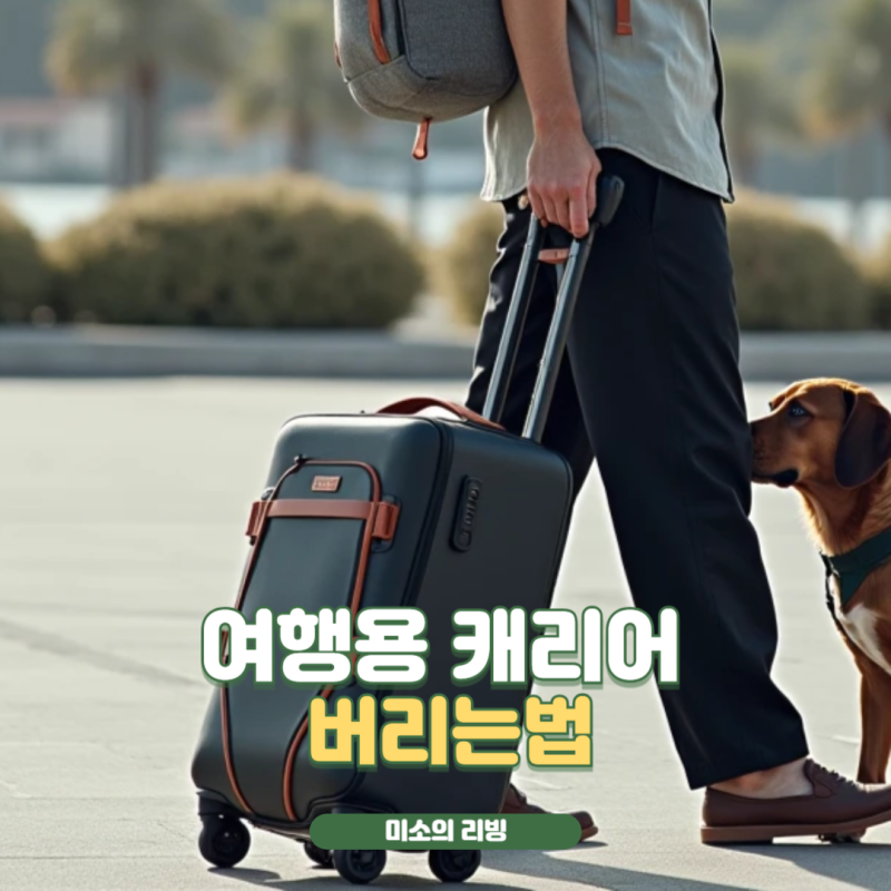 캐리어가방버리는법 여행용 이민가방 분리수거 폐기물?