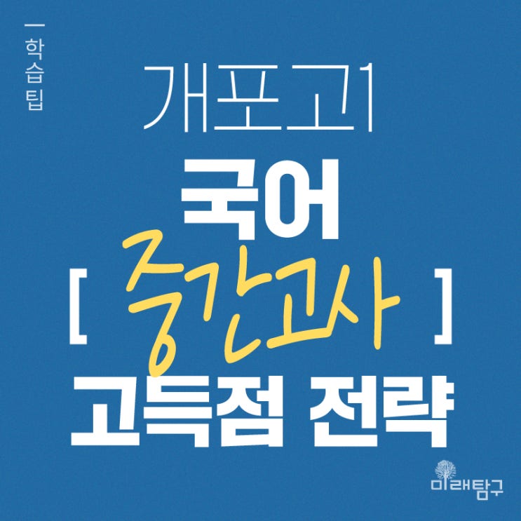  개포고 국어 내신 특징부터 고득점 전략까지 한눈에 ㅣ 국어 배성재T