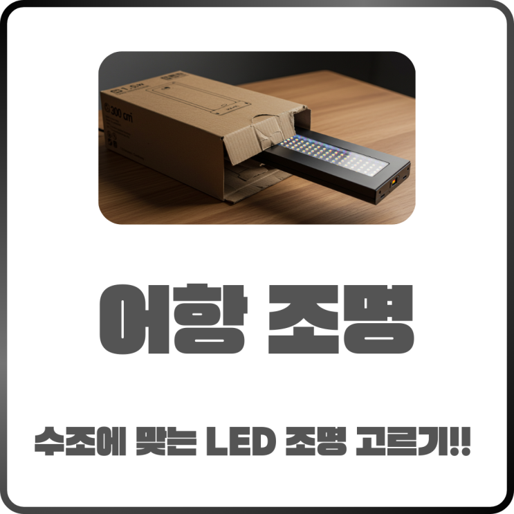  어항조명 수조에 딱 맞는 LED 조명 고르는 법