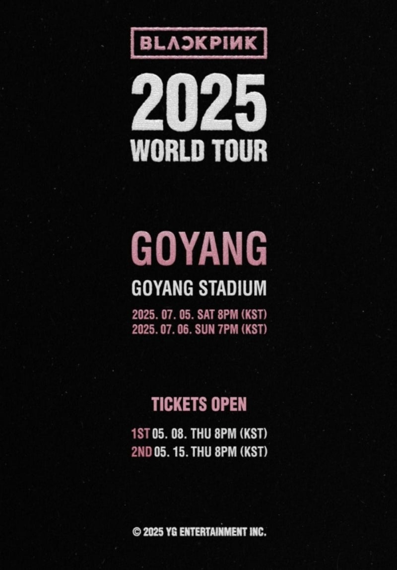 BLACKPINK 2025 World Tour Concert! World-Class Prices and Ticketing Open News (feat. Goyang Performance)