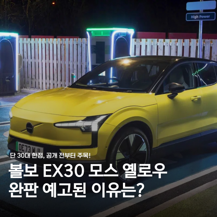  볼보 EX30 모스 옐로우, 어떤 차이길래 완판 예고?