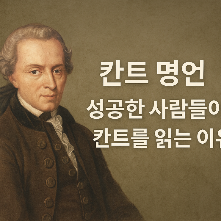  칸트 명언 : 성공한 사람들이 칸트를 읽는 이유