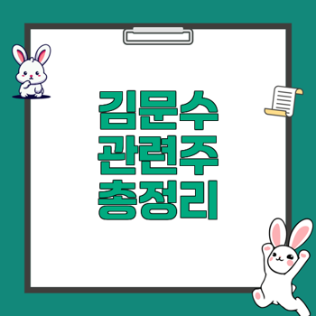 김문수 관련주 대장주 테마주 주식 총정리