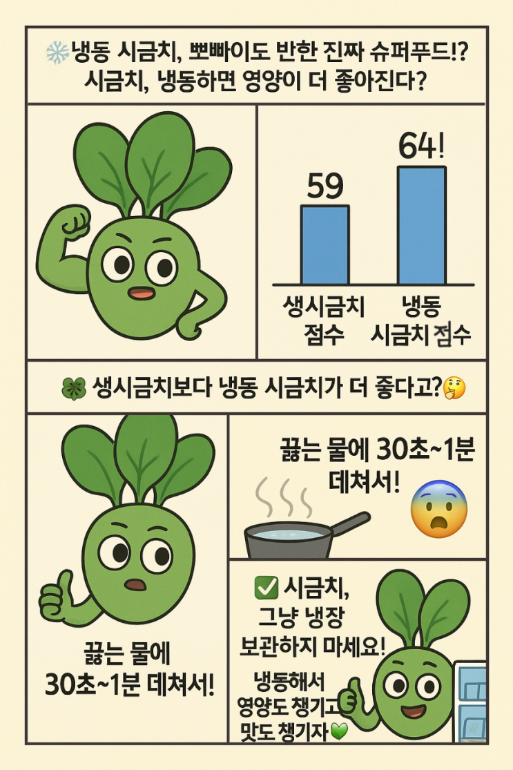 ️냉동 시금치, 뽀빠이도 반한 진짜 슈퍼푸드!? ️냉동 시금치, 뽀빠이도 반한 진짜 슈퍼푸드!?