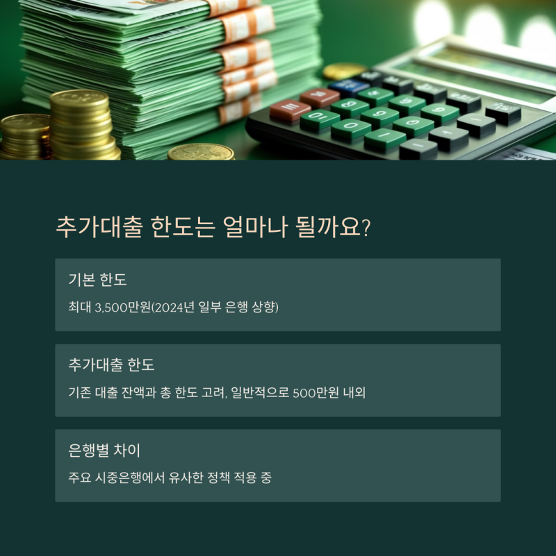 새희망홀씨2 추가대출 한도 및 조건 알아봐요.