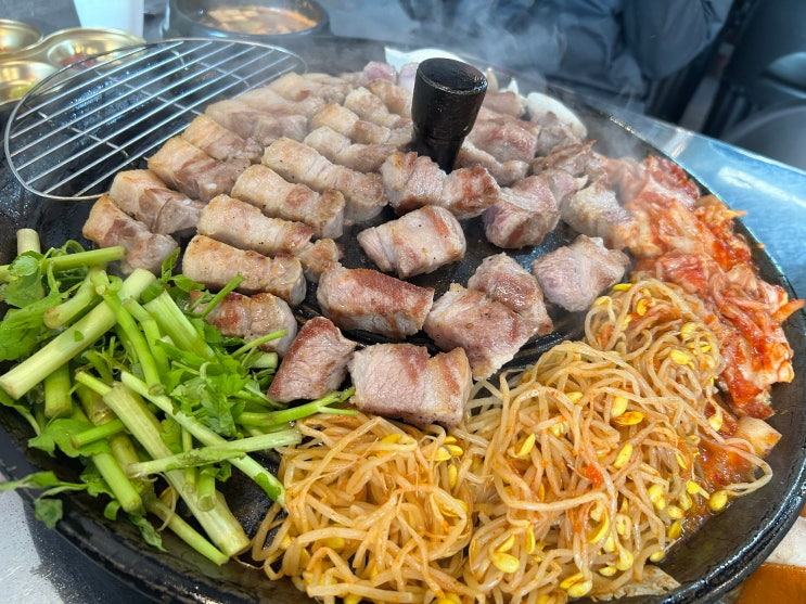  용현시장 맛집 용현동 솥뚜껑 삼겹살 추천 솥창고