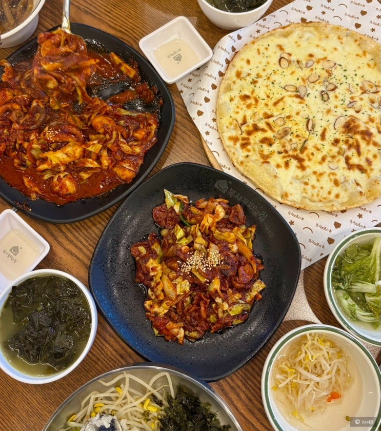  직화로 볶아내 맛있는 쭈꾸미볶음, 제육볶음 평택맛집 복사꽃피는집 평택점