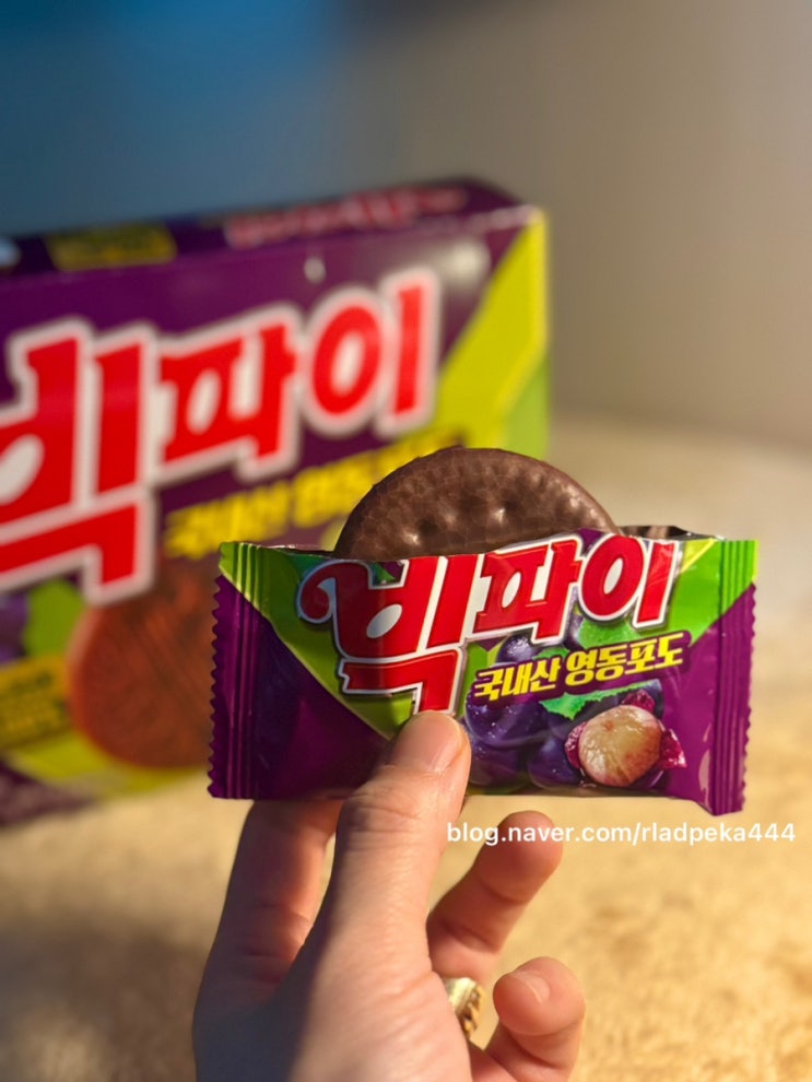  [편의점신상] 빅파이 영동포도, 알고 보니 스몰파이? 패키지에 제대로 속음 (칼로리·맛 후기)