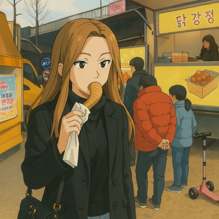  양재천벚꽃축제 닭꼬치 츄러스 떡볶이 핫도그 다양한 먹거리 가득