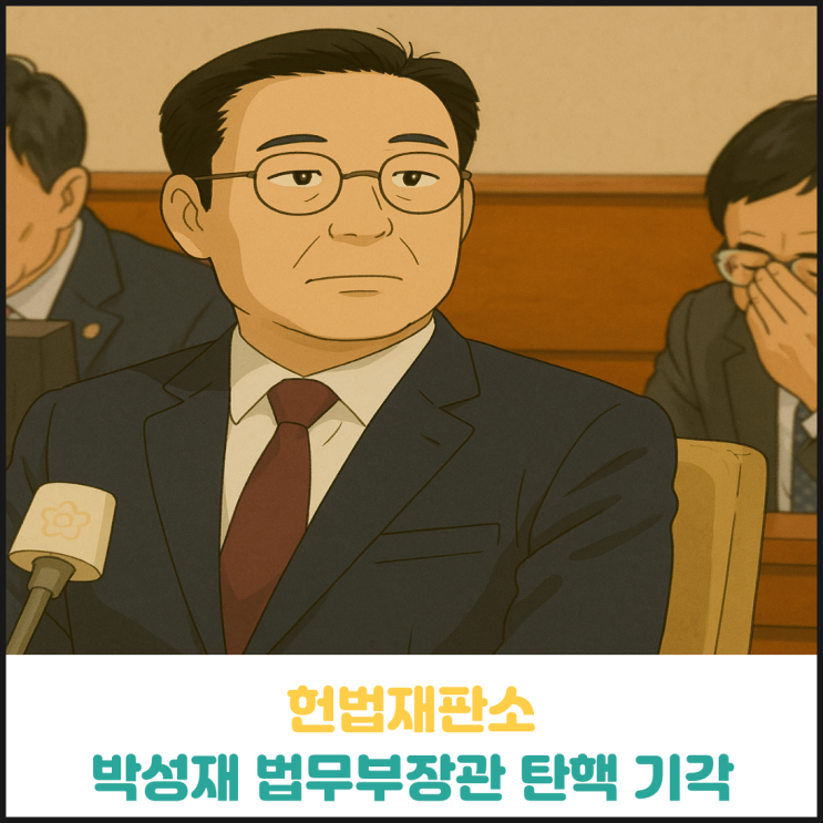 헌법재판소 박성재 법무부장관 탄핵소추 기각 헌법재판소 박성재 법무부장관 탄핵소추 기각