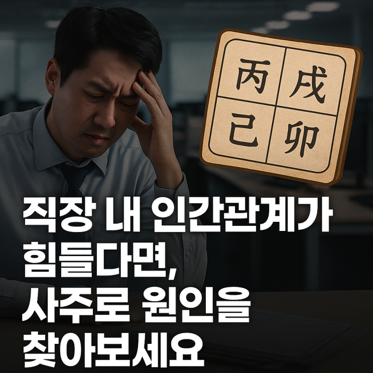  직장 내 인간관계가 힘들다면, 사주로 원인을 찾아보세요 (스트레스 OUT! 사주로 푸는 관계 심리)