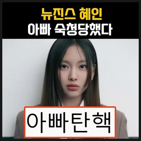 뉴진스 혜인 아빠 탄핵설
