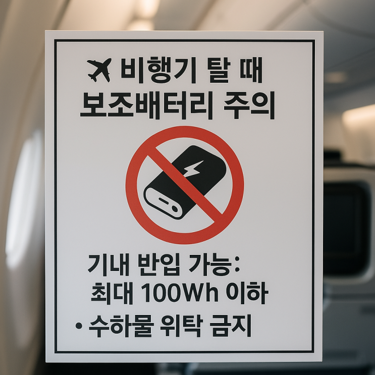  ️ 비행기 탈 때 보조배터리? 몰랐다간 압수될 수도 있어요!