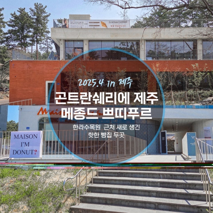  공항 근처 한라수목원 핫한 제주빵집 두 곳을 소개합니다 - 곤트란쉐리에 제주, 메종드 쁘띠푸르