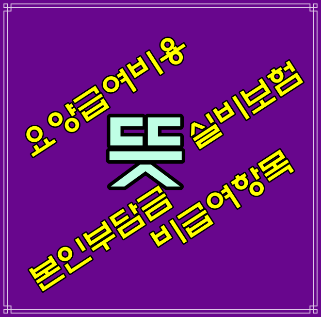  요양급여비용·본인부담금 뜻, 비급여항목·실비보험 뜻