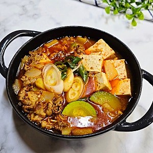 고깃집 된장찌개 레시피 우삼겹 차돌 된장찌개 칼로리 양념